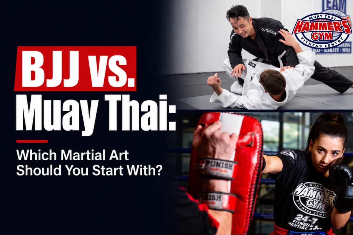 bjj vs muay thai training session at hammers gym nunawading